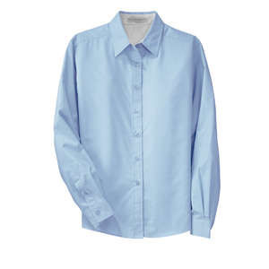 Port Authority Ladies Long Sleeve Easy Care Shirt - Dark/All Blue, Light/Stone