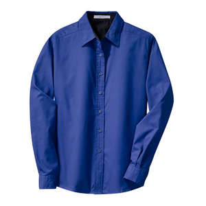Port Authority Ladies Long Sleeve Easy Care Shirt - Dark/All Blue, Royal/Blue, Navy