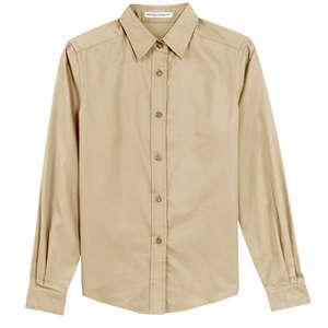 Port Authority Ladies Long Sleeve Easy Care Shirt - Dark/All Stone
