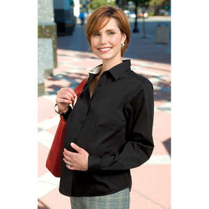 Port Authority Maternity Long Sleeve Easy Care Shirt - Dark/All