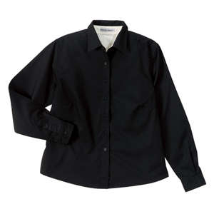 Port Authority Maternity Long Sleeve Easy Care Shirt - Dark/All Black/Stone