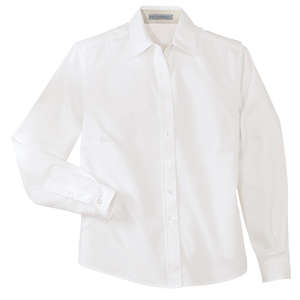 Port Authority Maternity Long Sleeve Easy Care Shirt - Dark/All White/Stone