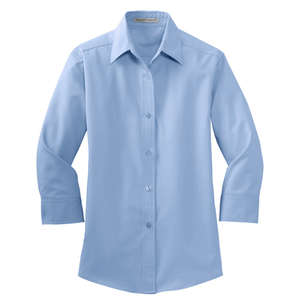 Port Authority Ladies 3/4-Sleeve Easy Care Shirt - Dark/All Blue, Light