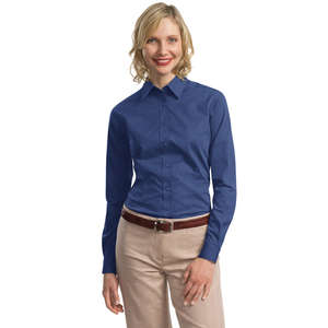 Port Authority Ladies Tonal Pattern Easy Care Shirt - Dark/All 
