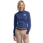 Personalized Dress Shirts - Port Authority Ladies Tonal Pattern Easy Care Shirt - Dark/All