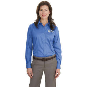 Custom Promotional Port Authority Ladies Long Sleeve Non-Iron Twill Shirt - Dark/All