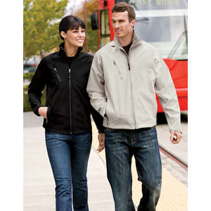 Port Authority Ladies Textured Soft Shell Jacket - Dark/All 