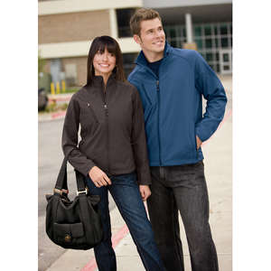 Port Authority Ladies Textured Soft Shell Jacket - Dark/All 
