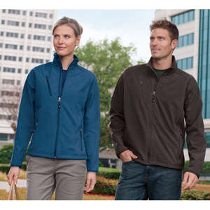 Port Authority Ladies Textured Soft Shell Jacket - Dark/All 