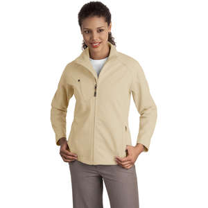 Port Authority Ladies Textured Soft Shell Jacket - Dark/All 