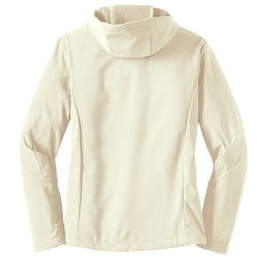 Port Authority Ladies Textured Hooded Soft Shell Jacket - Dark/All