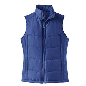 Port Authority Ladies Puffy Vest - Dark/All Blue, Mediterranean/Black