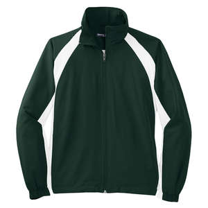 Sport-Tek 5-in-1 Performance Ladies Full-Zip Warm-Up Jacket - Dark/All Green, Dark/White