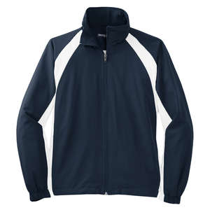 Sport-Tek 5-in-1 Performance Ladies Full-Zip Warm-Up Jacket - Dark/All Blue, Navy/White