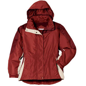 Port Authority Ladies Anacortes Jacket - Dark/All Terracotta/Red, Dark/Sand