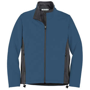 Port Authority Ladies Two-Tone Soft Shell Jacket - Dark/All Blue, Navy/Graphite