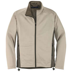 Port Authority Ladies Two-Tone Soft Shell Jacket - Dark/All Sahara/Mocha