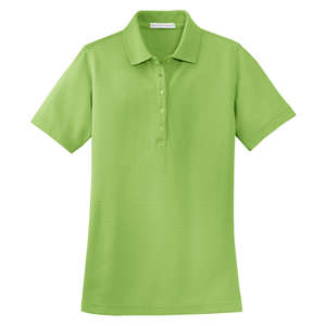 Port Authority Ladies EZCotton Pique Sport Shirt - Dark/All Green, Oasis
