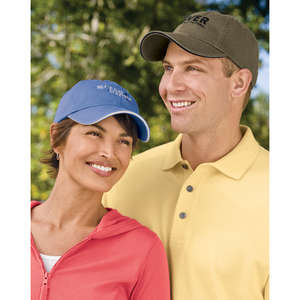 Port Authority Signature Ladies Sandwich Bill Cap with Striped Closure - Dark/All 