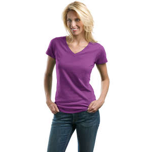 Custom Promotional Port Authority Ladies Concept V-Neck Tee - Dark/All