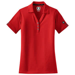 OGIO Glam Polo - Dark/All Red, Signal