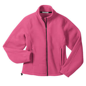 Port Authority Ladies R-Tek Fleece Full-Zip Jacket - Dark/All Raspberry