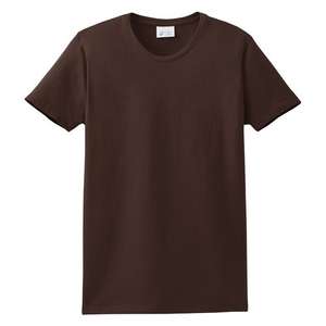 Port and Company Ladies Organic Cotton T-Shirt - Dark/Colors Chocolate