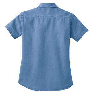 Port and Company Ladies Short Sleeve Value Denim Shirt - Dark/All 