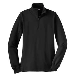 Sport-Tek Ladies Quarter-Zip Sweatshirt - Dark/All Black