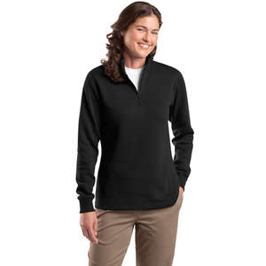 Sport-Tek Ladies Quarter-Zip Sweatshirt - Dark/All 