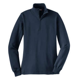 Sport-Tek Ladies Quarter-Zip Sweatshirt - Dark/All Blue, Navy