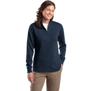 Sport-Tek Ladies Quarter-Zip Sweatshirt - Dark/All 