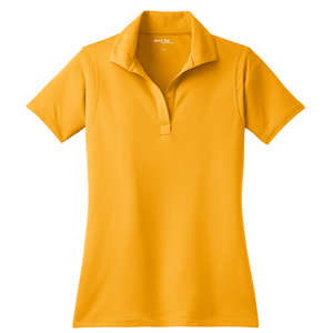 Sport-Tek Ladies Micropique Sport-Wick Sport Shirt - Dark/All Gold