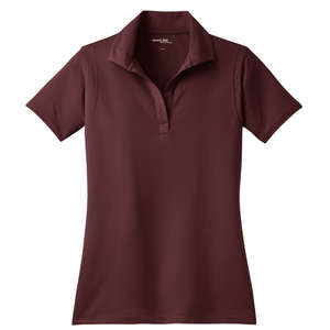 Sport-Tek Ladies Micropique Sport-Wick Sport Shirt - Dark/All Maroon