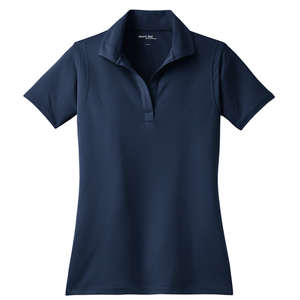 Sport-Tek Ladies Micropique Sport-Wick Sport Shirt - Dark/All Blue, True Navy