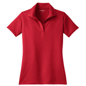 Sport-Tek Ladies Micropique Sport-Wick Sport Shirt - Dark/All Red, True