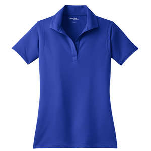 Sport-Tek Ladies Micropique Sport-Wick Sport Shirt - Dark/All Blue, True Royal