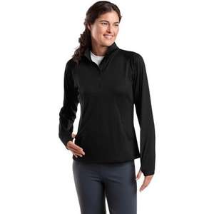 Sport-Tek Ladies Sport-Wick Stretch Half-Zip Pullover - Dark/All 