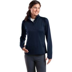 Sport-Tek Ladies Sport-Wick Stretch Half-Zip Pullover - Dark/All 