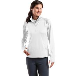 Sport-Tek Ladies Sport-Wick Stretch Half-Zip Pullover - Dark/All 