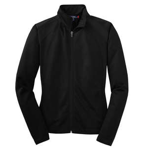 Sport-Tek Ladies Tricot Track Jacket - Dark/All Black/Black