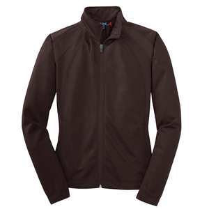 Sport-Tek Ladies Tricot Track Jacket - Dark/All Chocolate, Dark