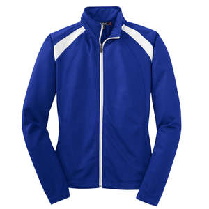 Sport-Tek Ladies Tricot Track Jacket - Dark/All Blue, Royal
