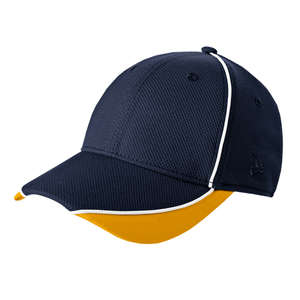 New Era Contrast Piped BP Performance Cap - Dark/All Blue, Navy/Gold