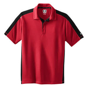 OGIO Trax Polo - Dark/All Red, Signal/Blacktop