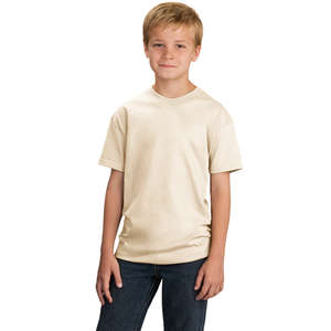 Custom Promotional Port and Company Youth Organic Cotton T-Shirt - White/Neutral