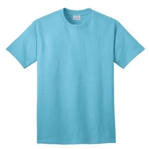 Port and Company 5.5 Oz. 100% Cotton T-Shirt - Light/Heather Blue, Aquatic