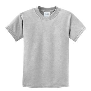 Port and Company Youth 5.5 Oz. 100% Cotton T-Shirt - Light/Heather Gray, Ash