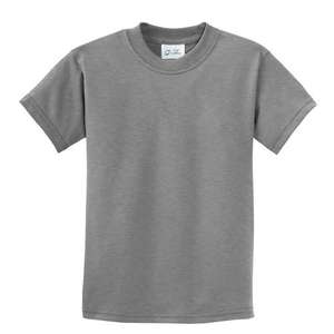 Port and Company Youth 5.5 Oz. 100% Cotton T-Shirt - Light/Heather Gray, Heathered Athletic
