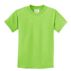 Port and Company Youth 5.5 Oz. 100% Cotton T-Shirt - Light/Heather Green, Lime